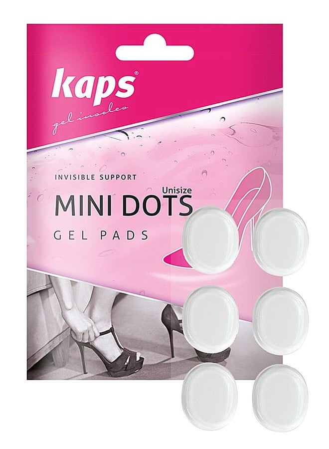 Kaps Shoe Pads Gel Dot Spot Cushions Small Round Self-Sticking Reusable Gel Insoles, Blister Pads Pressure Points, Mini Dots by Kaps - Image 1